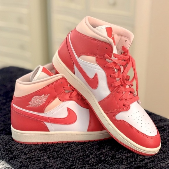 Jordan Shoes - Air Jordan 1 Mid Pink Salt SZ 12 Women Like New